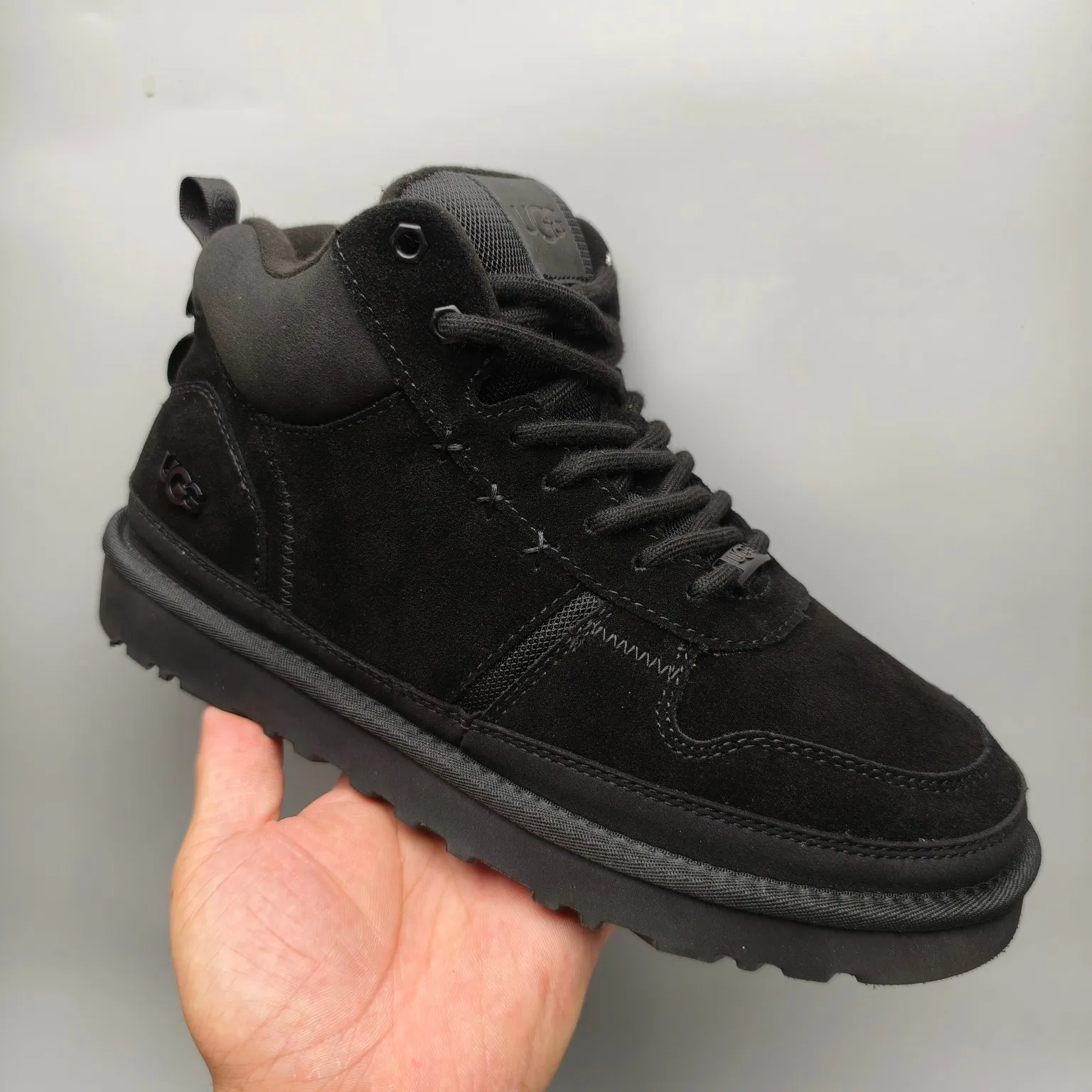 💰600 UGG sheepskin all-in-one snow boots 4054 lace-up sports and casual boots Color: Maroon Black Size: 39-45